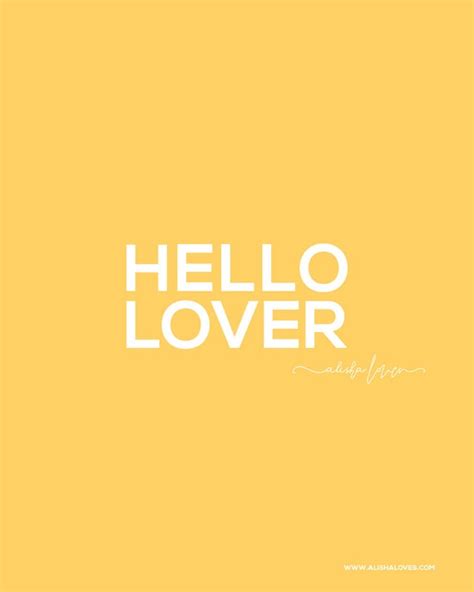 Items Similar To Gallery Wall Print Hello Lover On Etsy