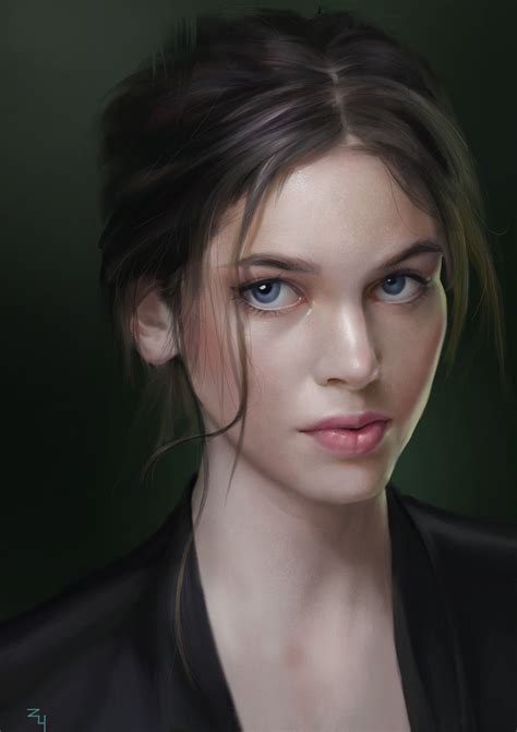 Drawing Practice Of The Female Head Zu Yu On Artstation At