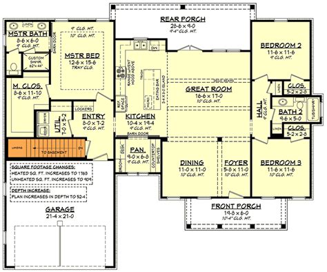One Story Modern Farmhouse Plan With Open Concept Living 51829hz