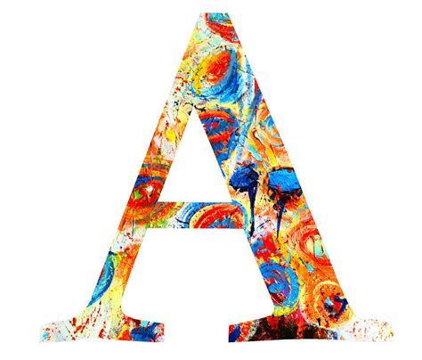 Letter A Alphabet Abstract Design Painting By Patricia Awapara