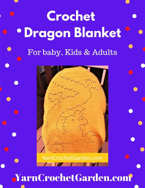 Crochet Dragon Blanket Pattern Baby Animal Crochet Filet Blanket Fire