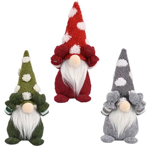 3pcs Set Christmas Elf Decoration Handmade Snowflake Gnome Swedish
