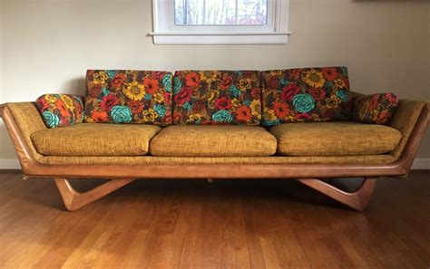 Vintage Mid Century Gondola Sofa In The Style Of Adrian Pearsall Epoch