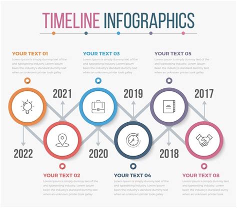 Premium Vector Horizontal Timeline Infographics