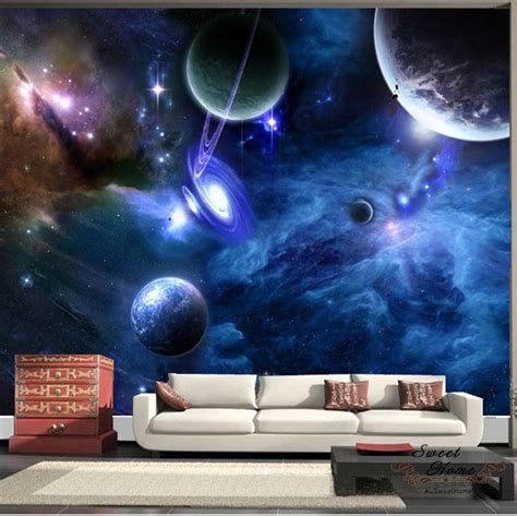 Universe Planet Space Full Wall Mural Print Decal Wallpaper Home Deco