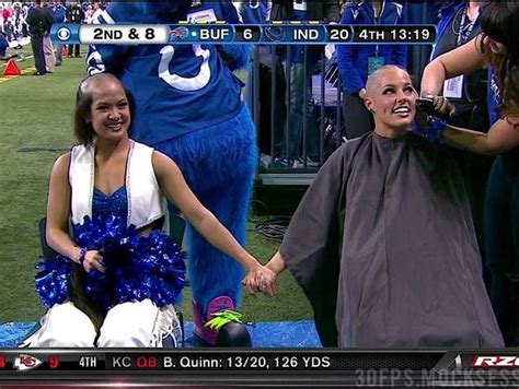 Colts Cheerleaders Shave Heads For Coach Chuck Pagano Blacksportsonline