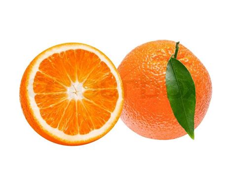 Orange Isolated On White Background Stock Photo Colourbox