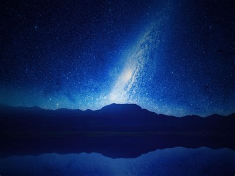 Wallpaper Mountains Starry Sky Milky Way Night Hd Widescreen