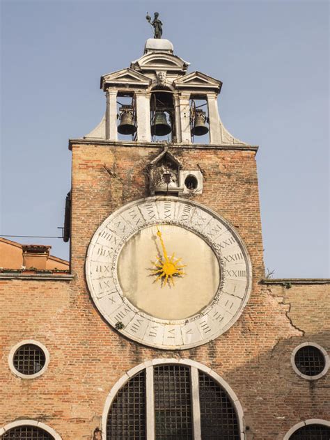 Clock Of Church San Giacomo Di Rialto Venice Italy Stock Image