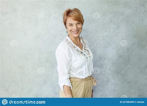 Successful Smiling Woman With Toothy Smile Looking At Camera Stock Image Image Of Happy Enjoy