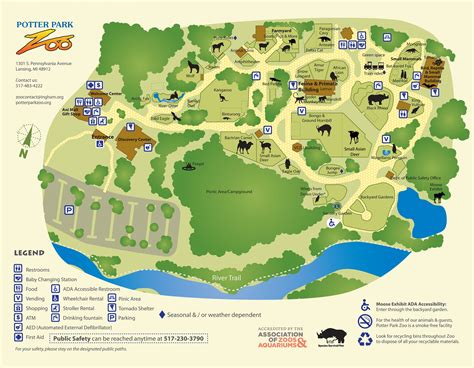 Zoo Map Potter Park Zoo