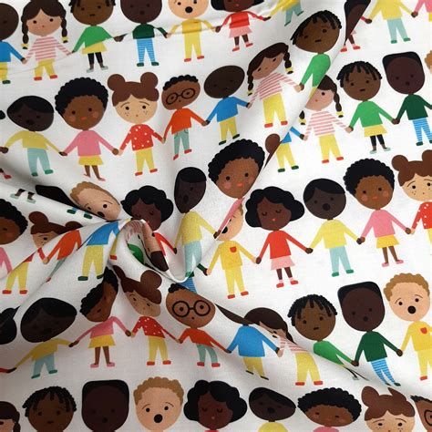 Diversity Childrens Cotton Fabric Ann Kelle See Us Fabric Robert