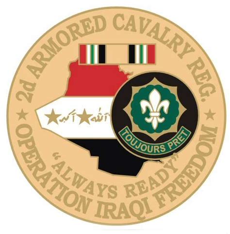 2nd Armored Cavalry Regiment Operation Iraqi Freedom Pin 2nd Armored