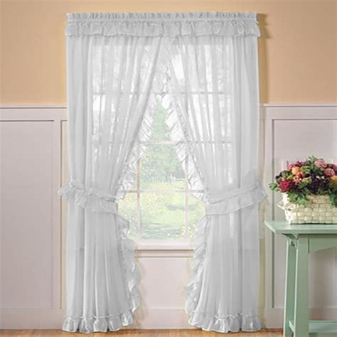 Check spelling or type a new query. Sheer Curtains Priscilla Panel Pair with Attached Valance