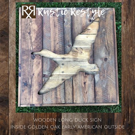 Rustic Wood Duck Hunting Sign Large Wood Pallet Wall Art Etsy Wood