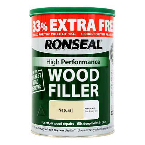 Ronseal High Performance Wood Filler Natural 1kg33