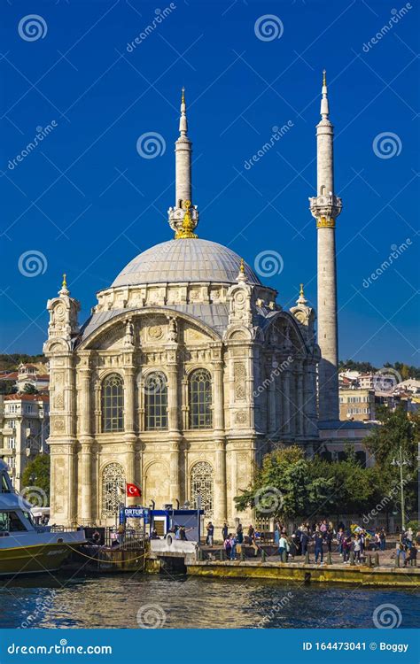 Ortakoy Mosque On The Bosphorus In Istanbul Turkey Editorial Photo