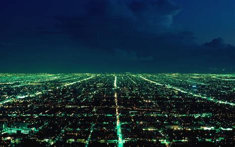 Aerial View Of Night City Landscape Hd Wallpaper Wallpaper Flare