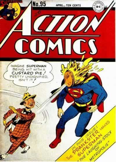 The Debut Of The Prankster Superdickery Comics Superman Action Comics Comic Covers