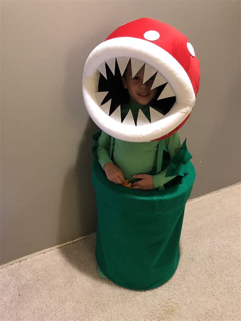 made this piranha plant costume for my son 😊 bowser halloween costume mario halloween