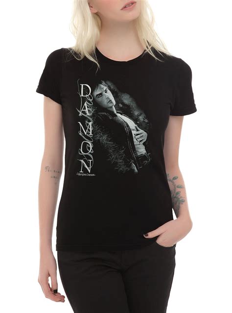 The Vampire Diaries Damon Salvatore Girls T Shirt Hot Topic Vampire