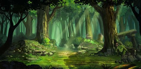 Anime Forest Background Drawing