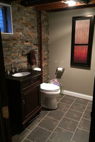 Modern powder rooms take comfortability and luxury to the next level. Rustic Powder Room Slate Tile Floors | Zillow Digs | Zillow