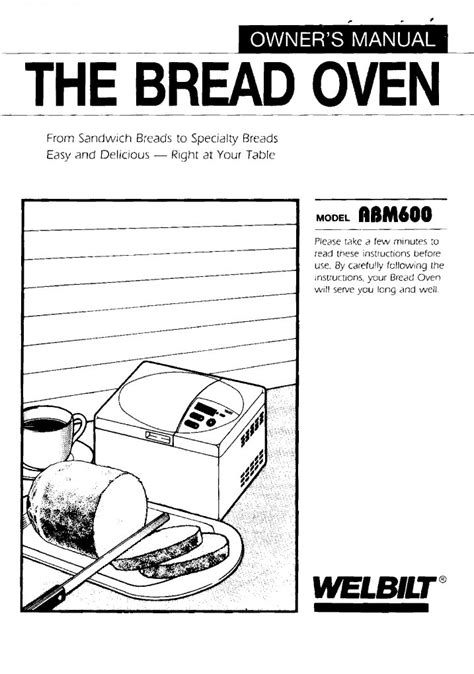 As with most bread makers, you have to use a recipe designed for the machine. Welbilt ABM 600 Bread Machine Manual | Breads | Baking