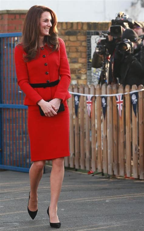 the duchess of cambridge recycles her favourite red suit six years after she first wore it