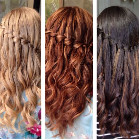 Wedding Hairstyles Waterfall Braided With Half Down With Curls Frisuren