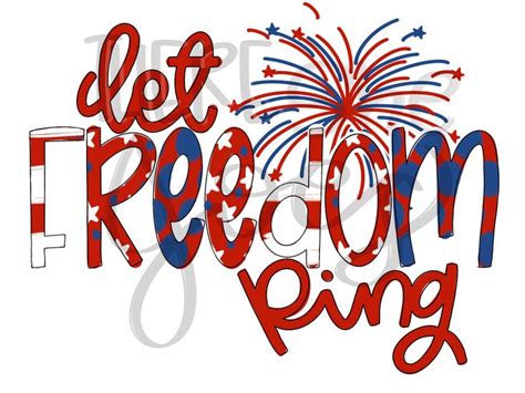 Let Freedom Ring PNG File Watercolor Fourth Of July Fourth Etsy Let Freedom Ring Fourth Of