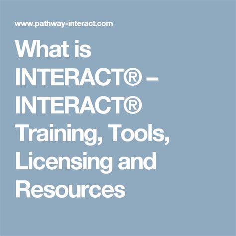 What Is Interact Interact Training Tools Licensing And Resources
