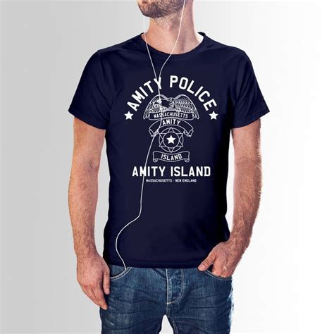 Amity Island Police Inspired By Jaws Movie Printed 2019 Hot Sale Super