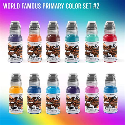 World Famous 72 Bottle Color Set 1oz World Famous Tattoo Ink