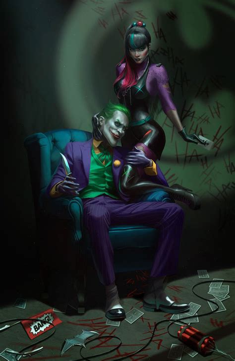 Joker Punchline Harley Quinn And Poison Ivy By Ann Bembi Poster Pirate