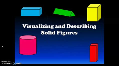 Visualizing And Describing Solid Figures Youtube