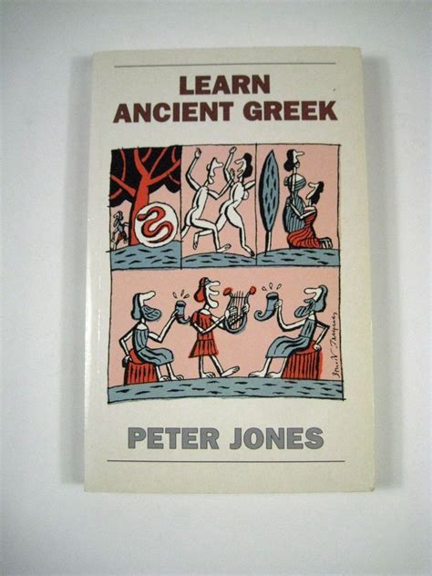 Learn Ancient Greek By Peter Jones 1998 Trade Paperback For Sale