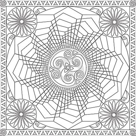 12 gorgeous mandala coloring pages: Coloring Page Book For Adults Square Format Geometric ...