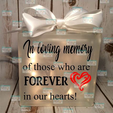 In Loving Memory Of Those Who Are Forever In Our Hearts Glass Etsy