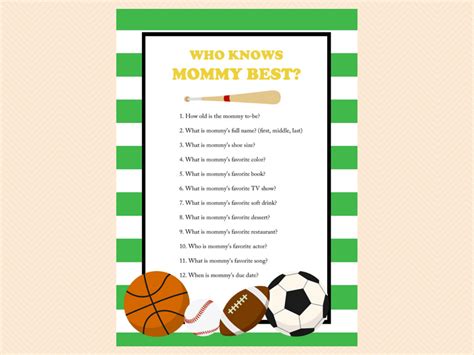 Baby shower games who knows daddy best free. All Stars Baby Shower Games - Magical Printable