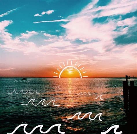 Tumblr Sunset On A Beach By Vsco 🦋🌈⚡️ Vsco Pictures Doodle On Photo