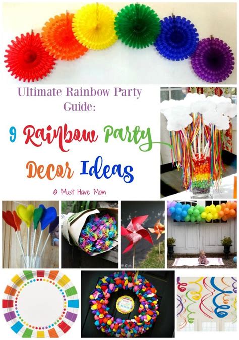 Ultimate Rainbow Party Guide 9 Rainbow Party Decor Ideas Great Rainbow