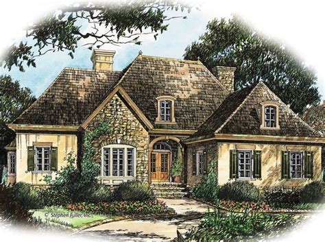 French country house plans are simple, yet artfully, designed for maximum comfort and stylish living. House Plan - Visalia Hill - Stephen Fuller, Inc. | Country ...