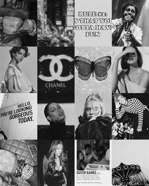 Black And White Aesthetic Wallpaper Collage