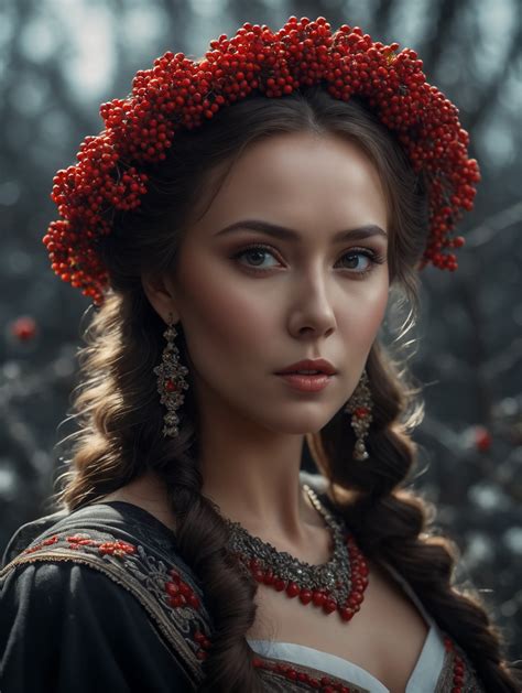 Lumenor Ai Image Generation Portrait Of Beautiful Women From Russian Fairy Tale Wearing
