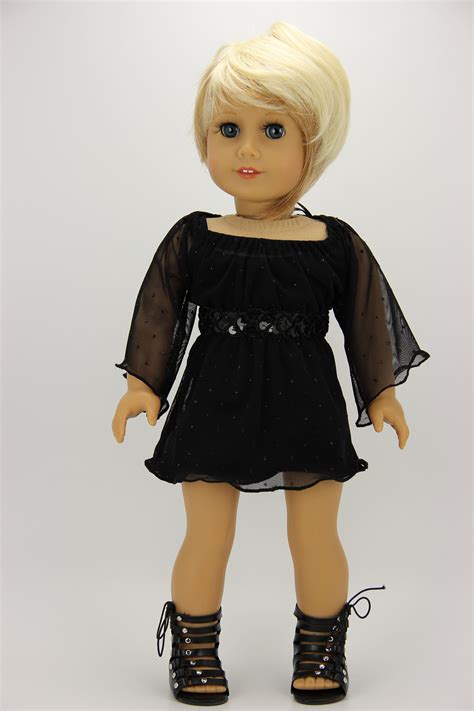 Handmade 18 Inch Doll Clothes Black 3 Piece Dress Outfit Etsy Piece
