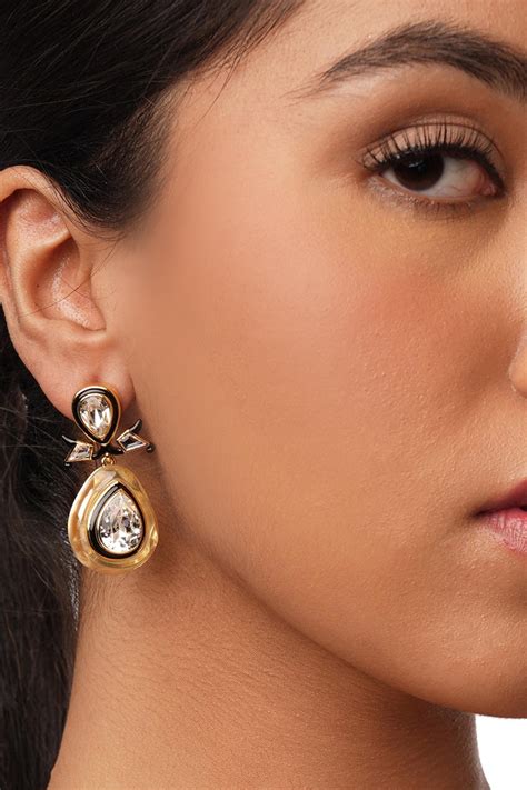 Buy Isharya Bling Infinity Cut Crystal Drop Earrings Online Aza Fashions