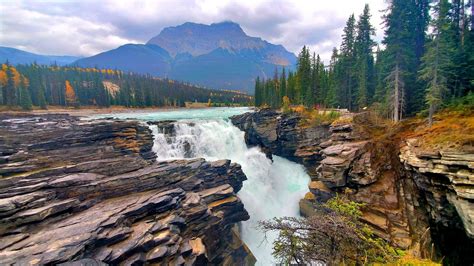 Athabasca Falls In Alberta Canada Rhiking