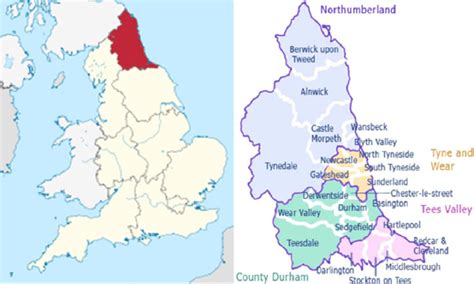 Map Of North East England Download Scientific Diagram