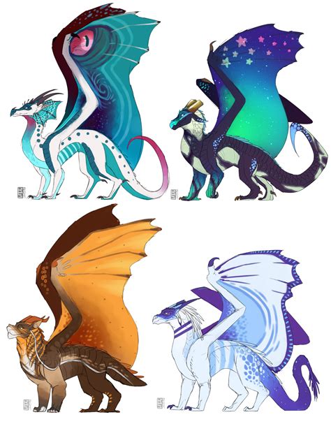 Alligned Moons Au Characters By Velocirapioca Wings Of Fire Dragons